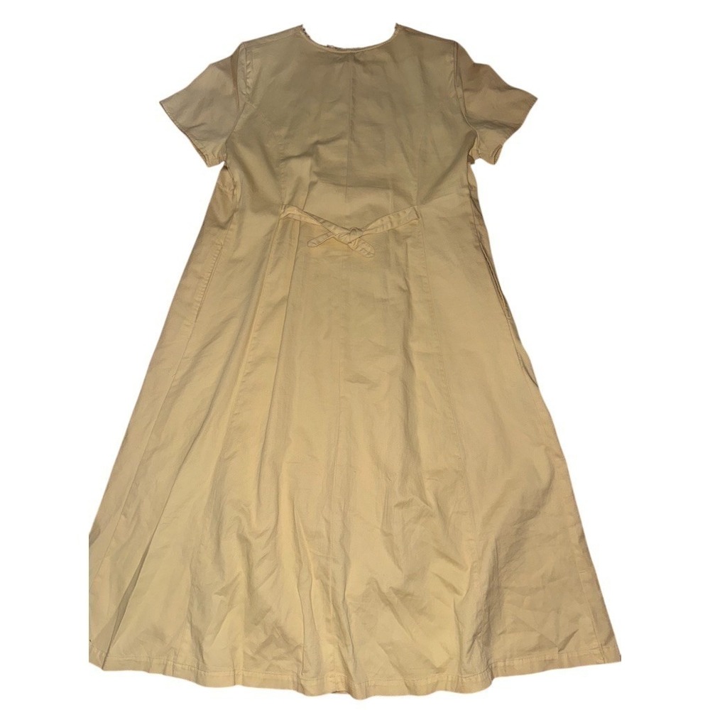 FADS Dress Womens Plus Size 16W Yellow Midi Cottagecore Button Front vintage 80s - Picture 8 of 10